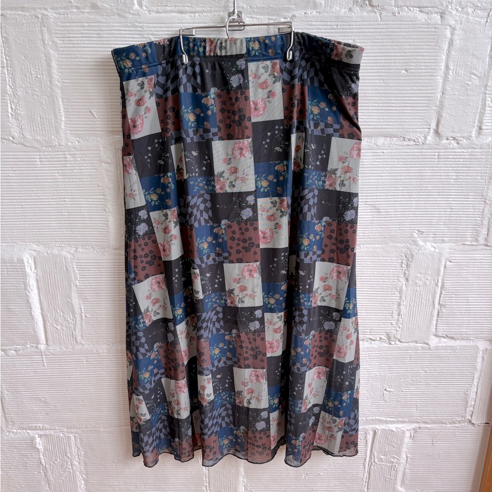 Earthbound Y2K patchwork skirt